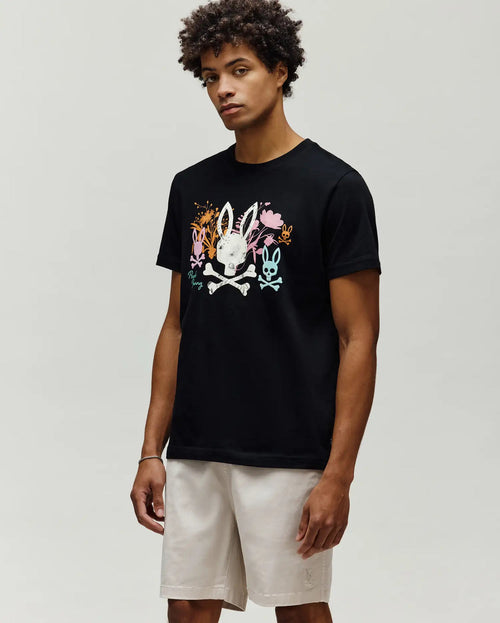 PSYCHO BUNNY CAMISETAS HOMBRE NEGRO