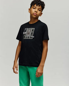 PSYCHO BUNNY CAMISETAS NIÑO NEGRO