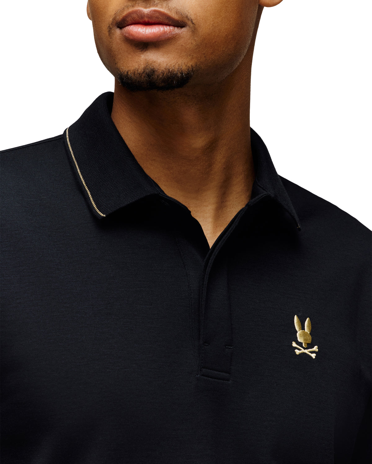PSYCHO BUNNY CAMISETA TIPO POLO HOMBRE NEGRO