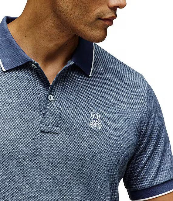 PSYCHO BUNNY CAMISETA TIPO POLO HOMBRE AZUL