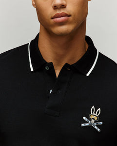 PSYCHO BUNNY CAMISETA TIPO POLO HOMBRE NEGRO