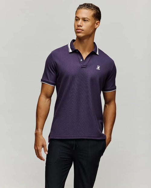 PSYCHO BUNNY CAMISETA TIPO POLO HOMBRE MORADO