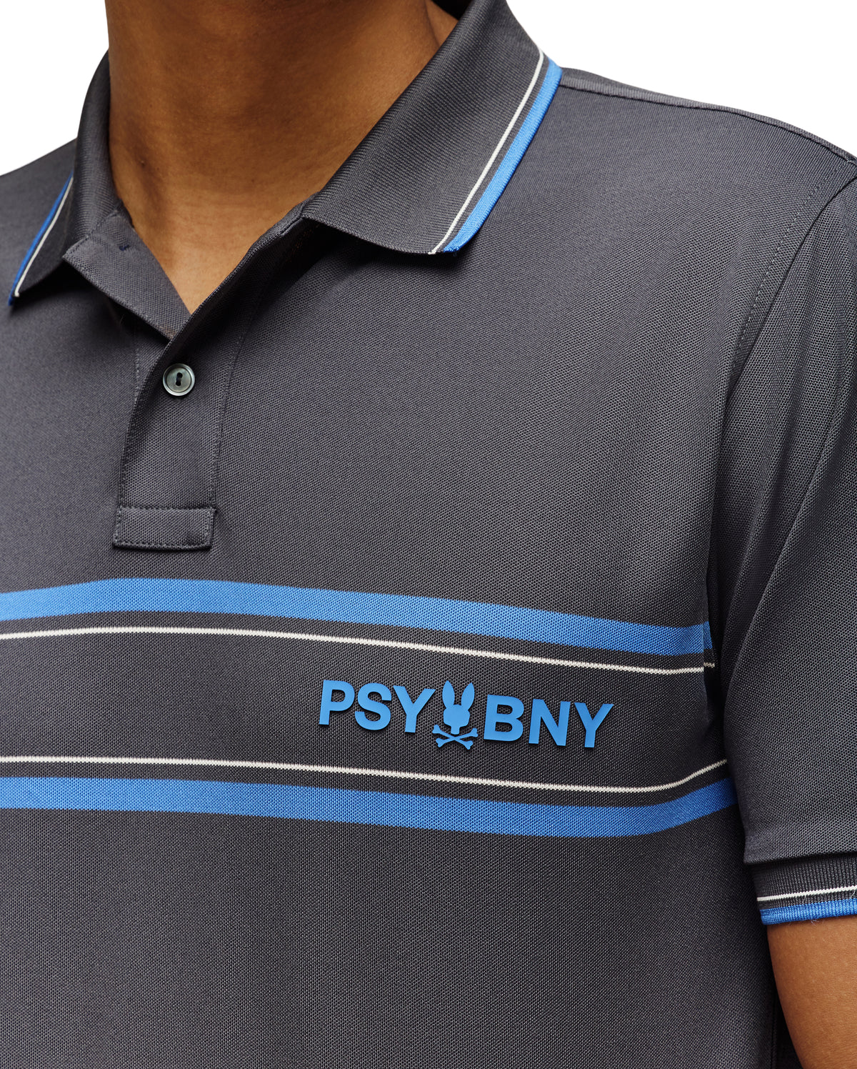 PSYCHO BUNNY CAMISETA TIPO POLO HOMBRE GRIS