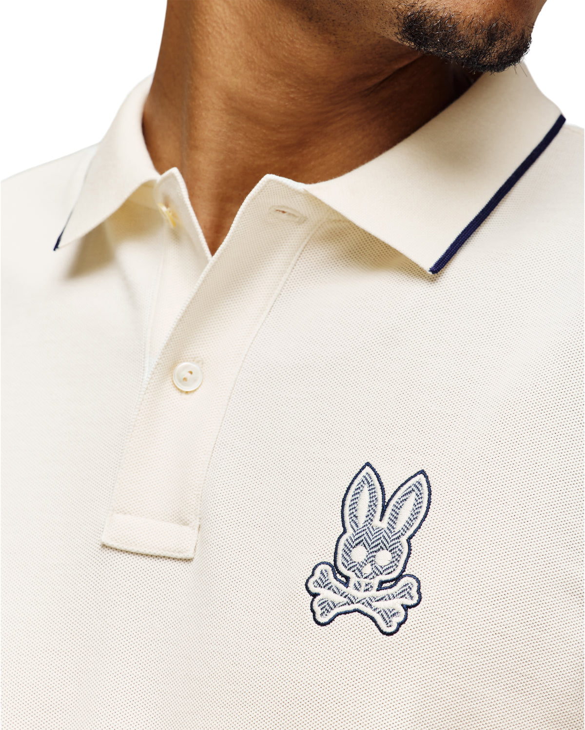 PSYCHO BUNNY CAMISETA TIPO POLO HOMBRE BLANCO
