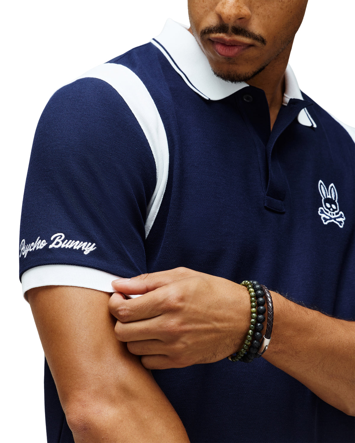 PSYCHO BUNNY CAMISETA TIPO POLO HOMBRE AZUL