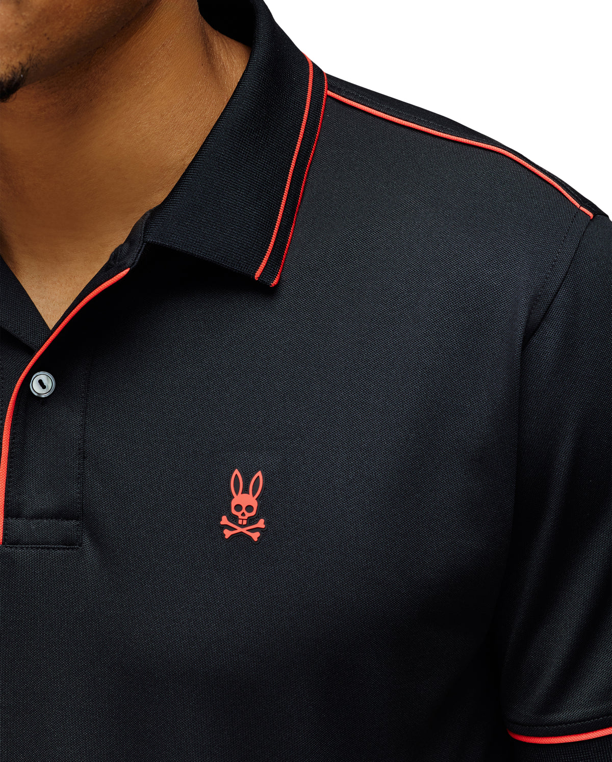 PSYCHO BUNNY CAMISETA TIPO POLO HOMBRE NEGRO