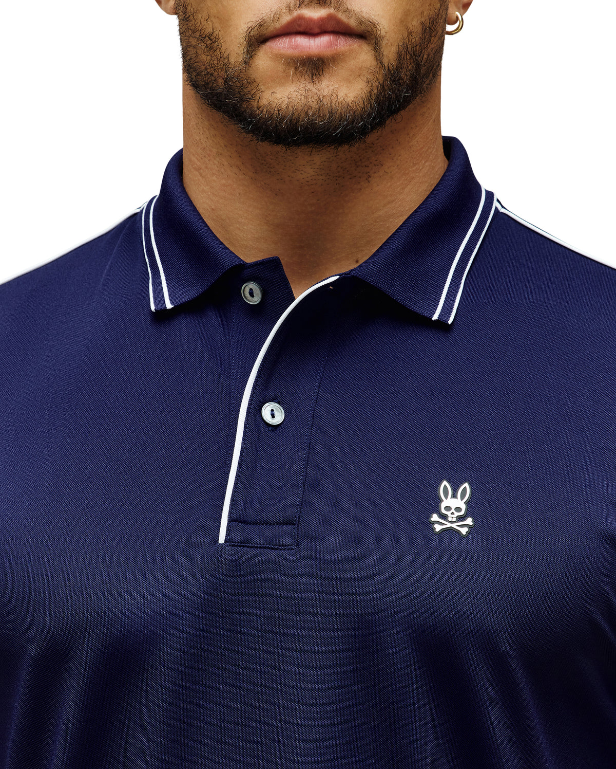 PSYCHO BUNNY CAMISETA TIPO POLO HOMBRE AZUL