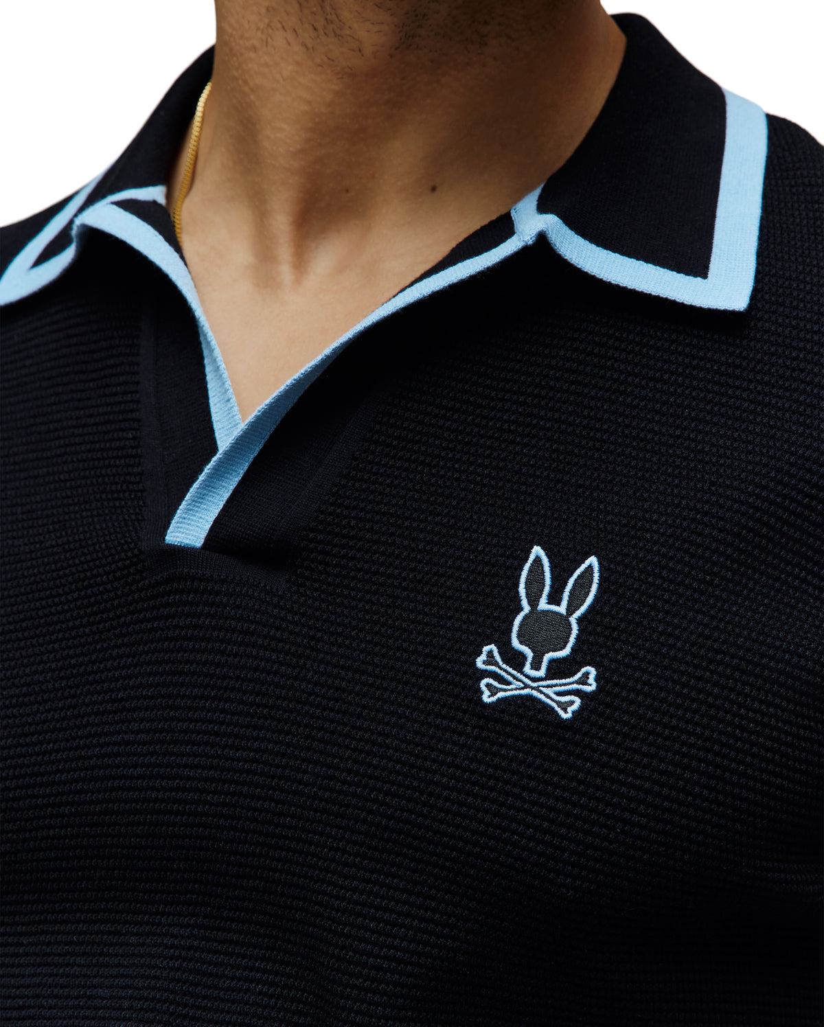PSYCHO BUNNY CAMISETA TIPO POLO HOMBRE NEGRO