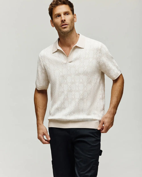 PSYCHO BUNNY CAMISETA TIPO POLO HOMBRE BLANCO