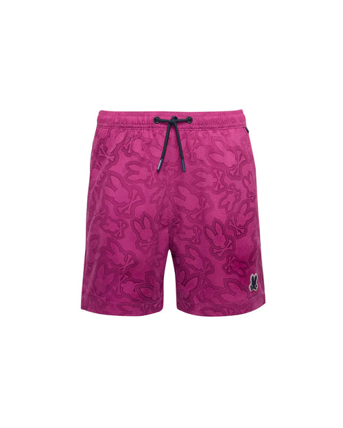 psycho bunny pantaloneta de baño niño hidrocrómico morado
