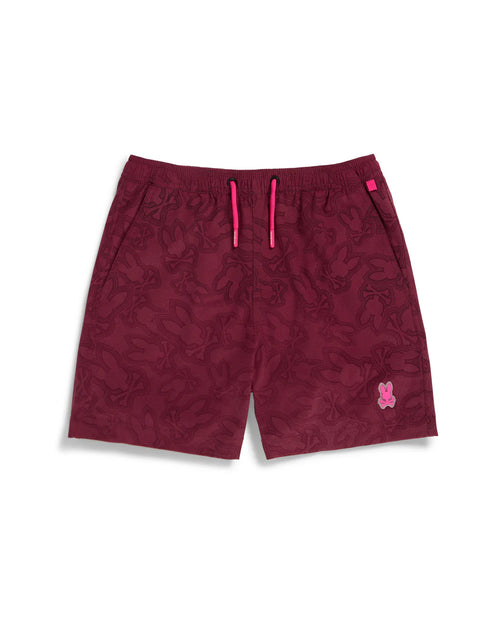 psycho bunny pantaloneta de baño niño hidrocrómico rojo