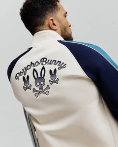 PSYCHO BUNNY CHAQUETA CAZADORA CON BLOQUE DE COLOR CASPIAN PARA CABALLERO HOMBRE BEIGE MT0500129250
