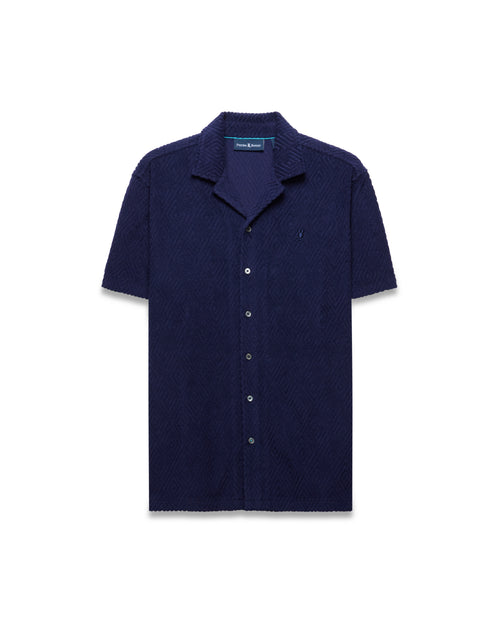 CAMISA M/C PSYCHO BUNNY PARA HOMBRE COLOR AZUL MT0300125402