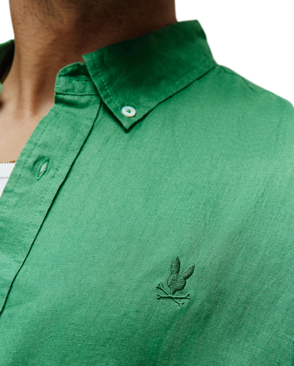 CAMISA M/C PSYCHO BUNNY PARA HOMBRE COLOR VERDE B6Q679C200321
