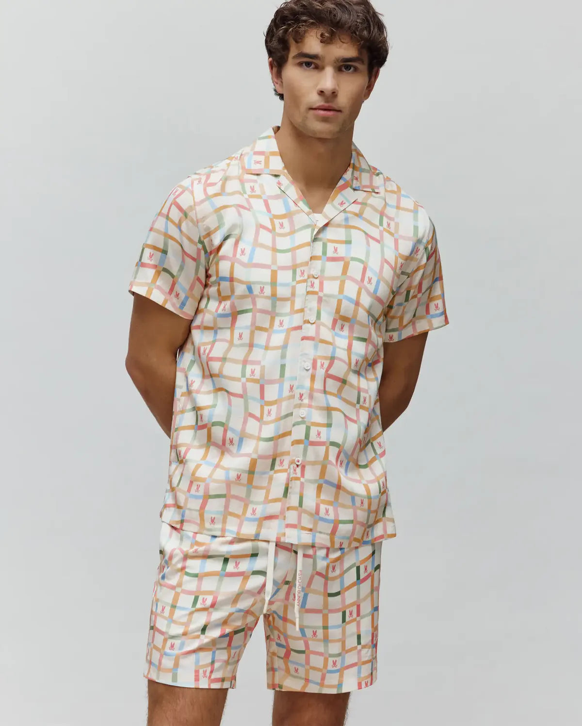 CAMISA M/C PSYCHO BUNNY PARA HOMBRE COLOR BLANCO MT0300079250