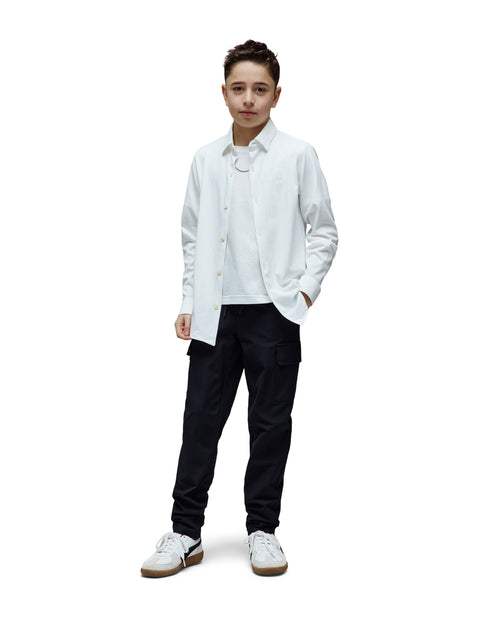 CAMISA M/L PSYCHO BUNNY PARA NIÑO COLOR BLANCO B0C713A200WHT
