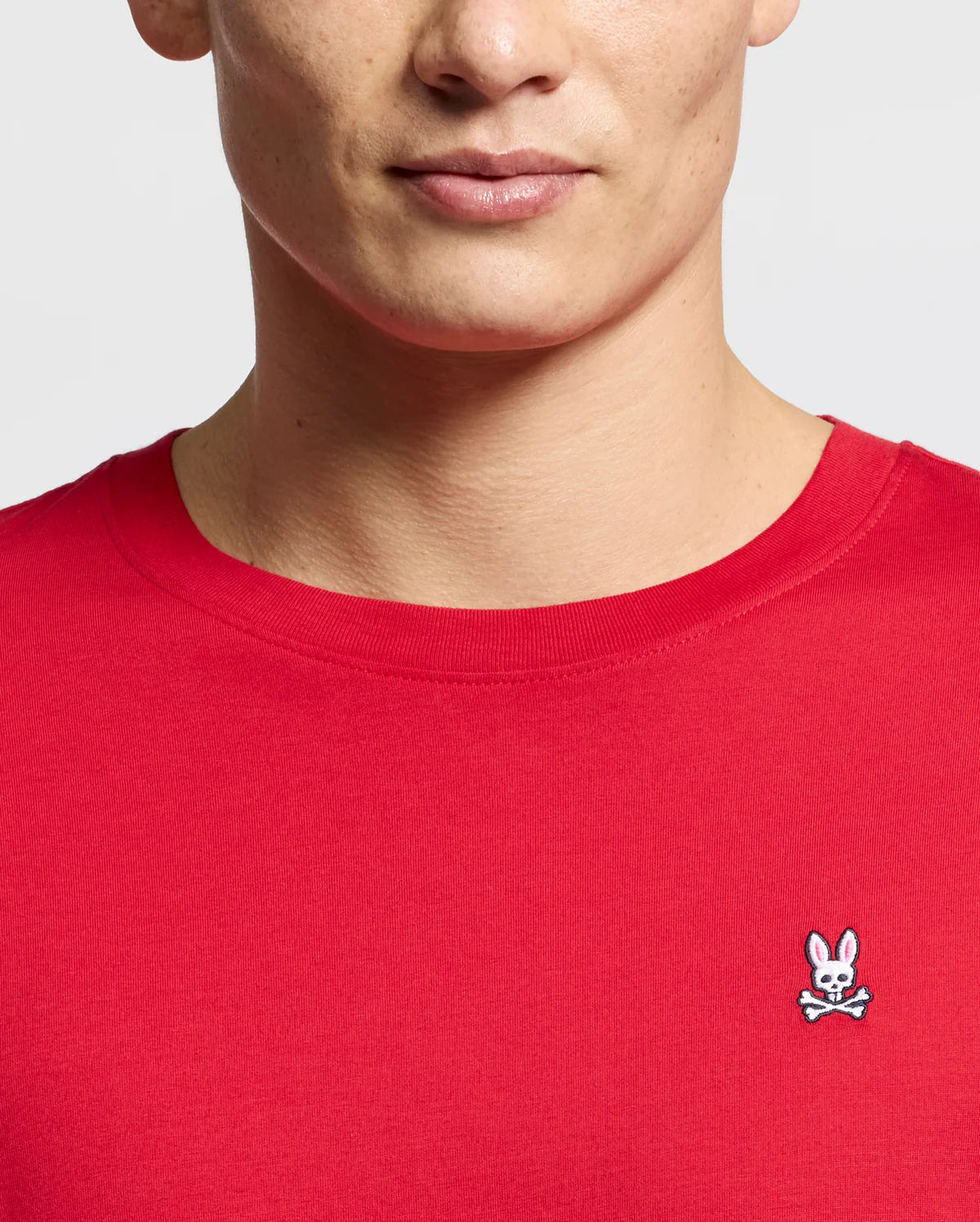 PSYCHO BUNNY CAMISETA HOMBRE CUELLO REDONDO ROJO