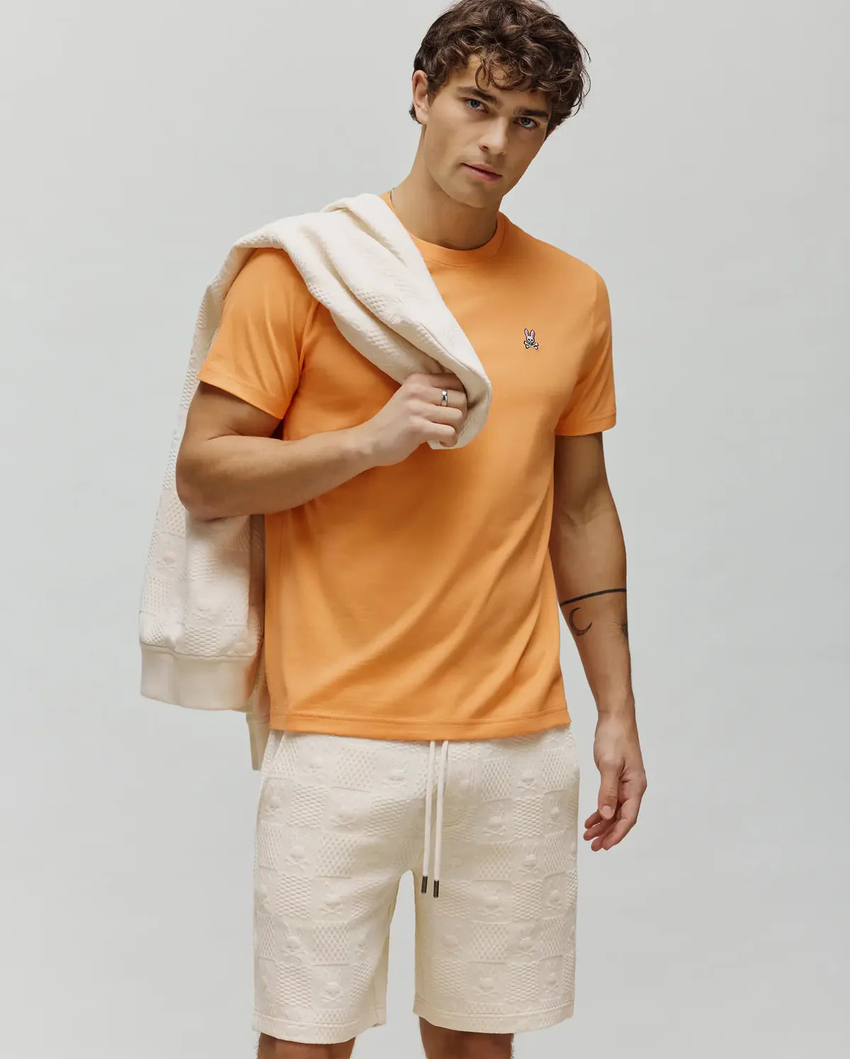 PSYCHO BUNNY CAMISETA CLÁSICA CUELLO REDONDO PARA CABALLERO HOMBRE NARANJA B6U014F200805
