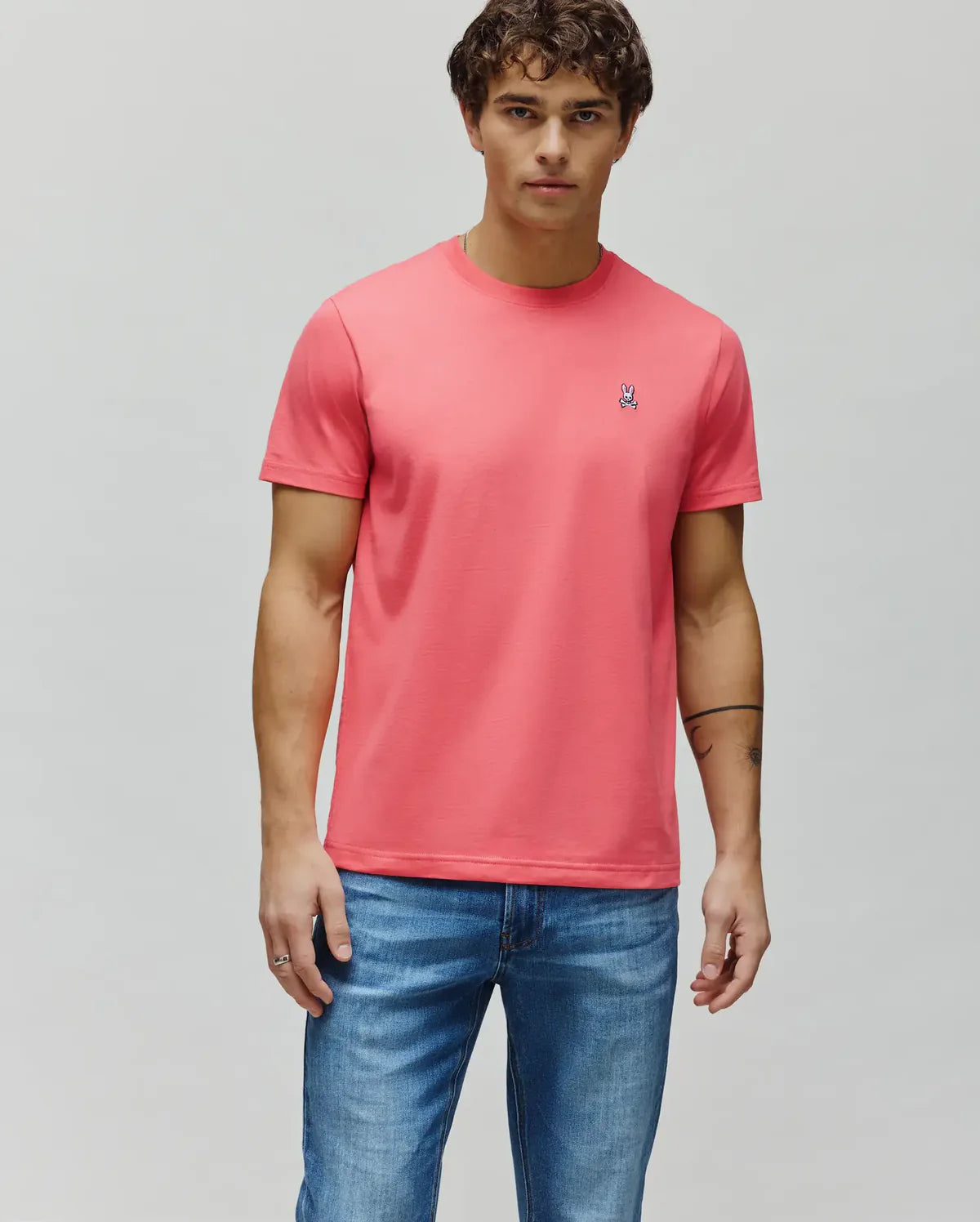 PSYCHO BUNNY CAMISETA CLÁSICA CUELLO REDONDO PARA CABALLERO HOMBRE ROJO B6U014F200656