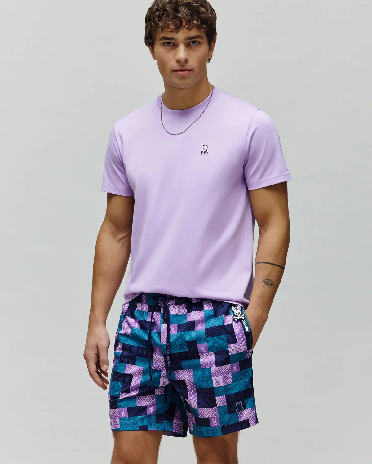PSYCHO BUNNY CAMISETA CLÁSICA CUELLO REDONDO PARA CABALLERO HOMBRE ROSADO B6U014F200507