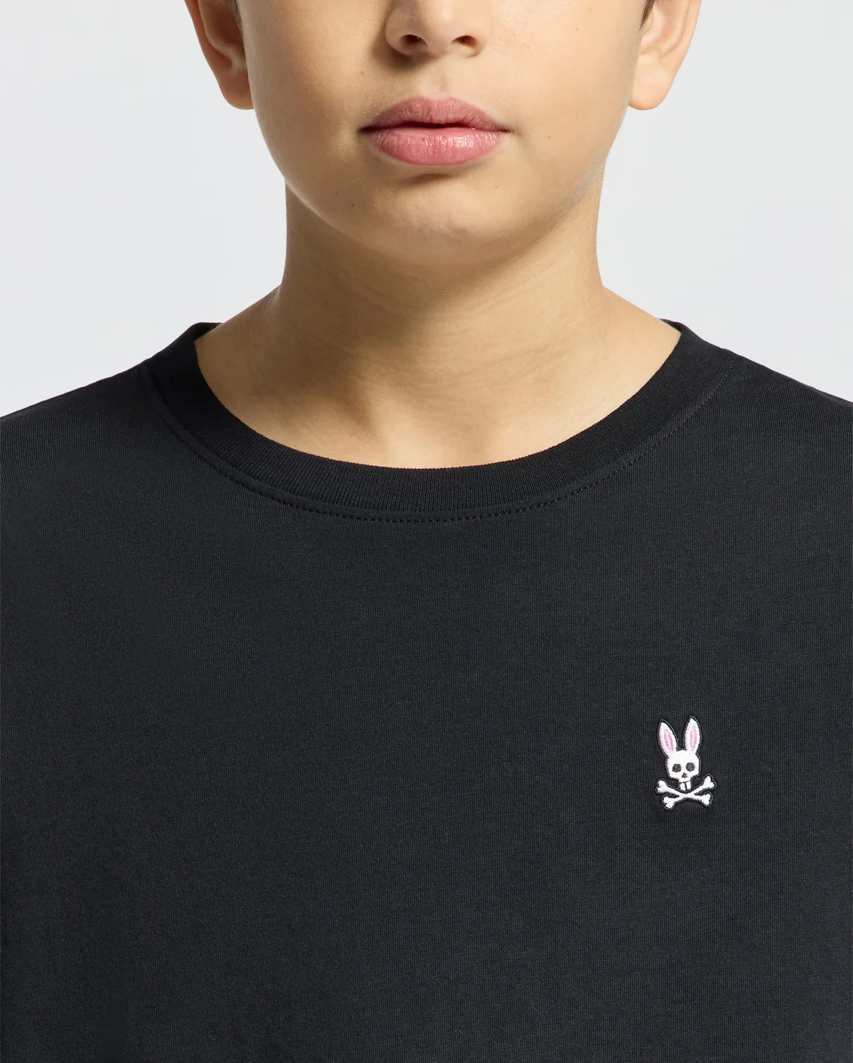 PSYCHO BUNNY CAMISETA NIÑO CUELLO REDONDO NEGRO