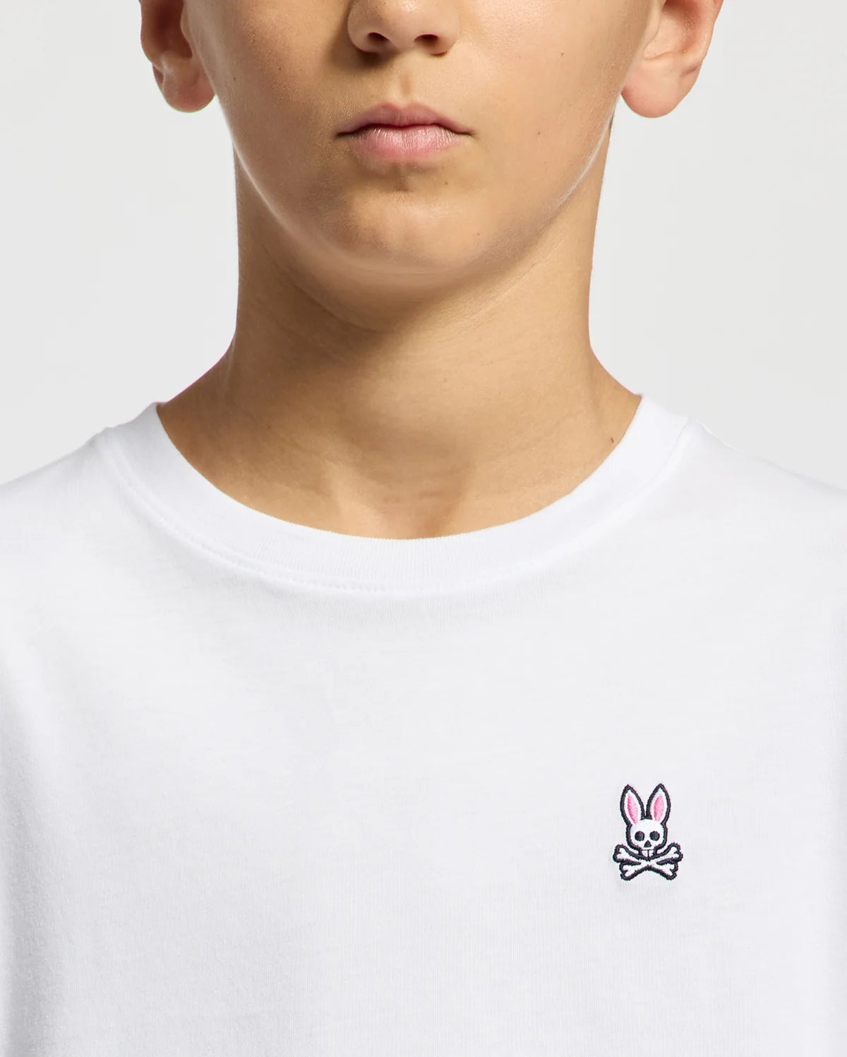 PSYCHO BUNNY CAMISETA NIÑO CUELLO REDONDO BLANCO