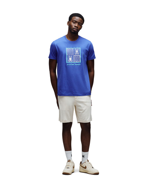 T-SHIRT PSYCHO BUNNY PARA HOMBRE COLOR AZUL MT0200277426