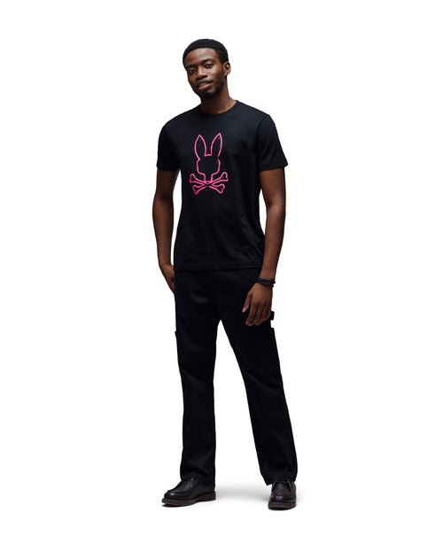 T-SHIRT PSYCHO BUNNY PARA HOMBRE COLOR NEGRO MT0200310001