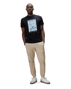 T-SHIRT PSYCHO BUNNY PARA HOMBRE COLOR NEGRO MT0200314001