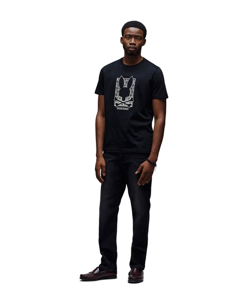 T-SHIRT PSYCHO BUNNY PARA HOMBRE COLOR NEGRO MT0200403001