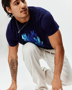 T-SHIRT PSYCHO BUNNY PARA HOMBRE COLOR AZUL MT0200285402