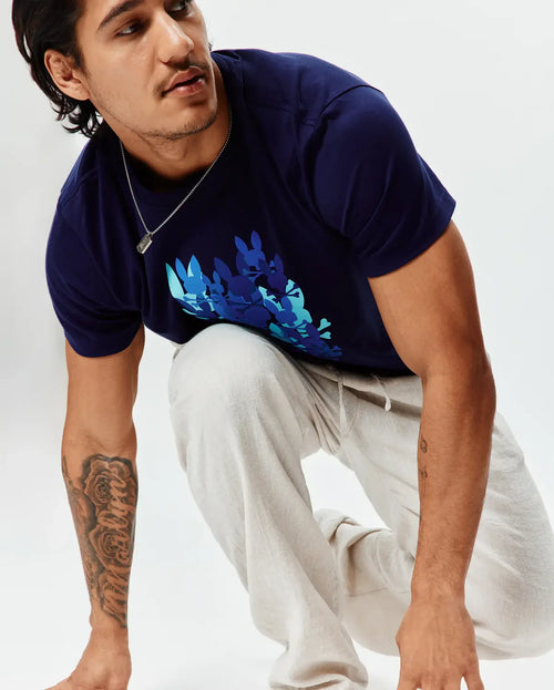 T-SHIRT PSYCHO BUNNY PARA HOMBRE COLOR AZUL MT0200285402