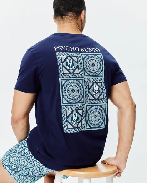 T-SHIRT PSYCHO BUNNY PARA HOMBRE COLOR AZUL MT0200293402