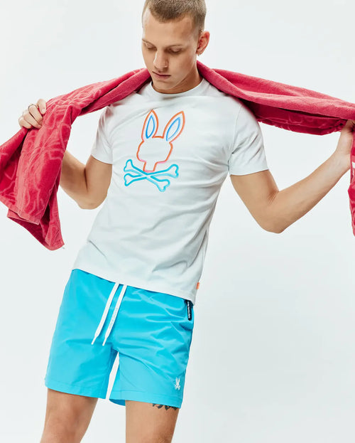 T-SHIRT PSYCHO BUNNY PARA HOMBRE COLOR BLANCO MT0200303100
