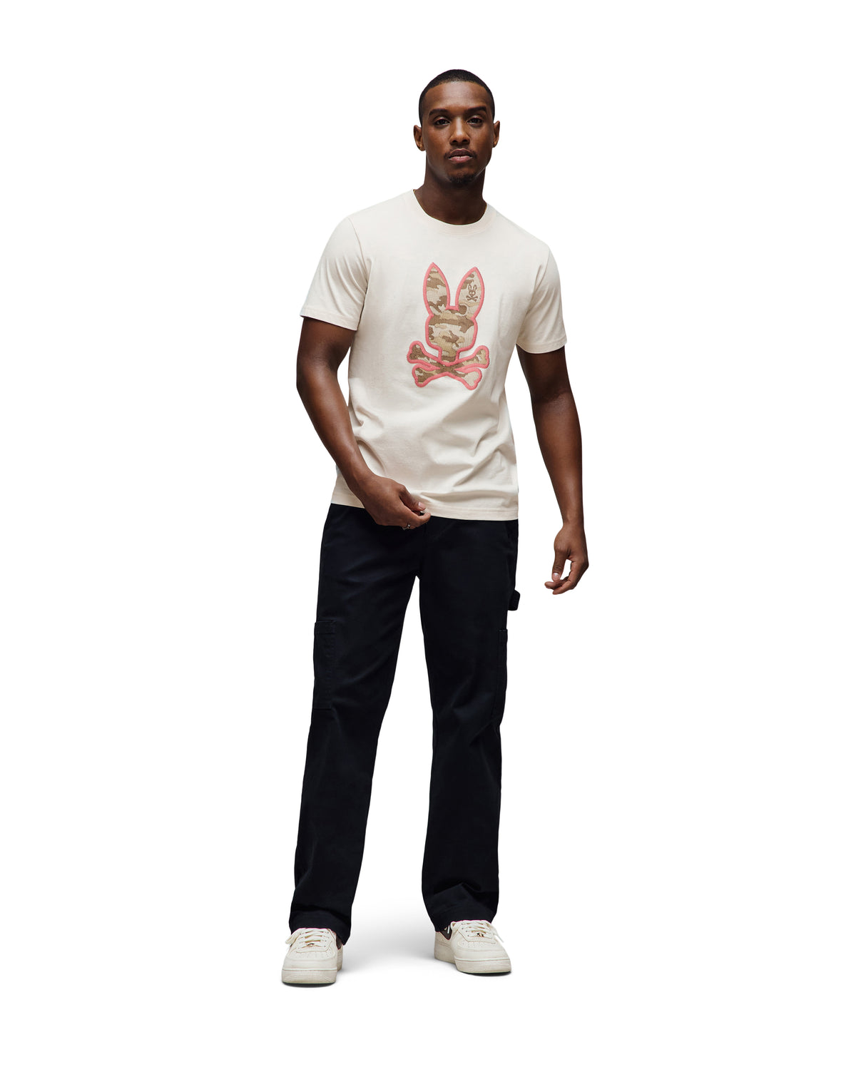 PSYCHO BUNNY CAMISETA ESTAMPADA PAUL PARA CABALLERO HOMBRE BEIGE MT0200239250