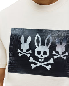 PSYCHO BUNNY CAMISETA HOLGADA ESTAMPADA JARVIS PARA CABALLERO HOMBRE BEIGE MT0200332252