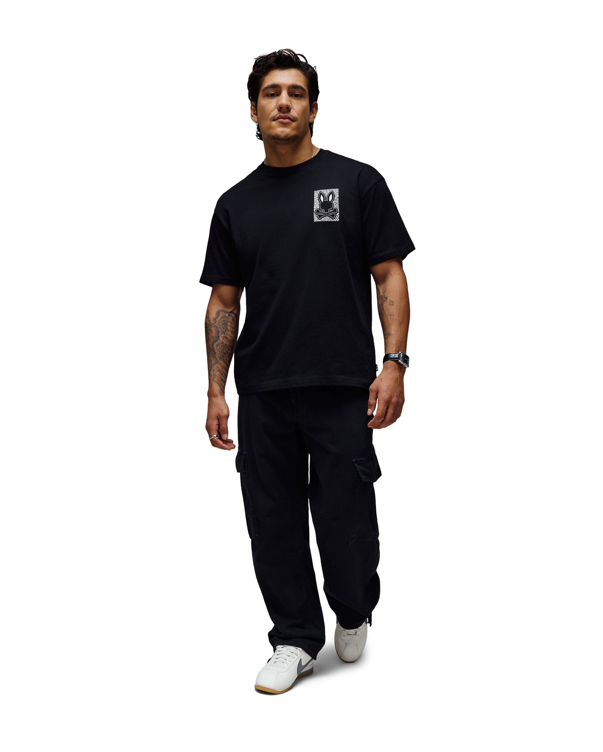 PSYCHO BUNNY CAMISETA HOLGADA NEV PARA CABALLERO HOMBRE NEGRO MT0200201001