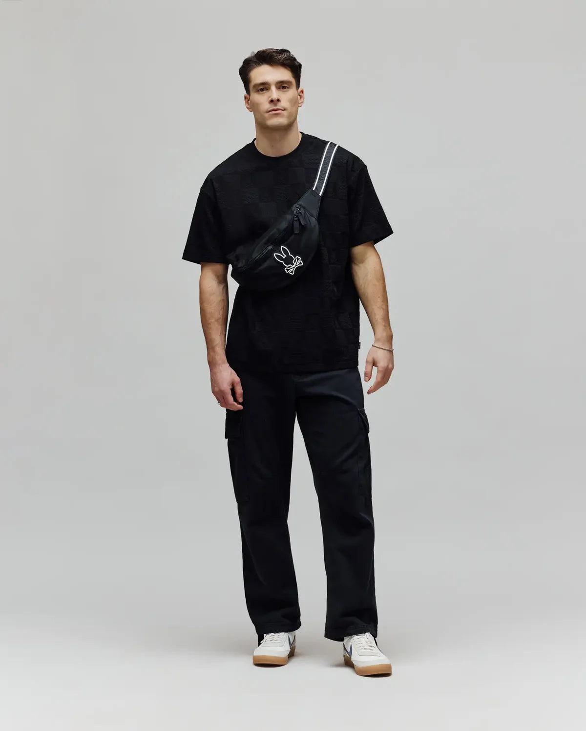 PSYCHO BUNNY CAMISETA HOLGADA DUSTIN PARA CABALLERO HOMBRE NEGRO MT0200203001