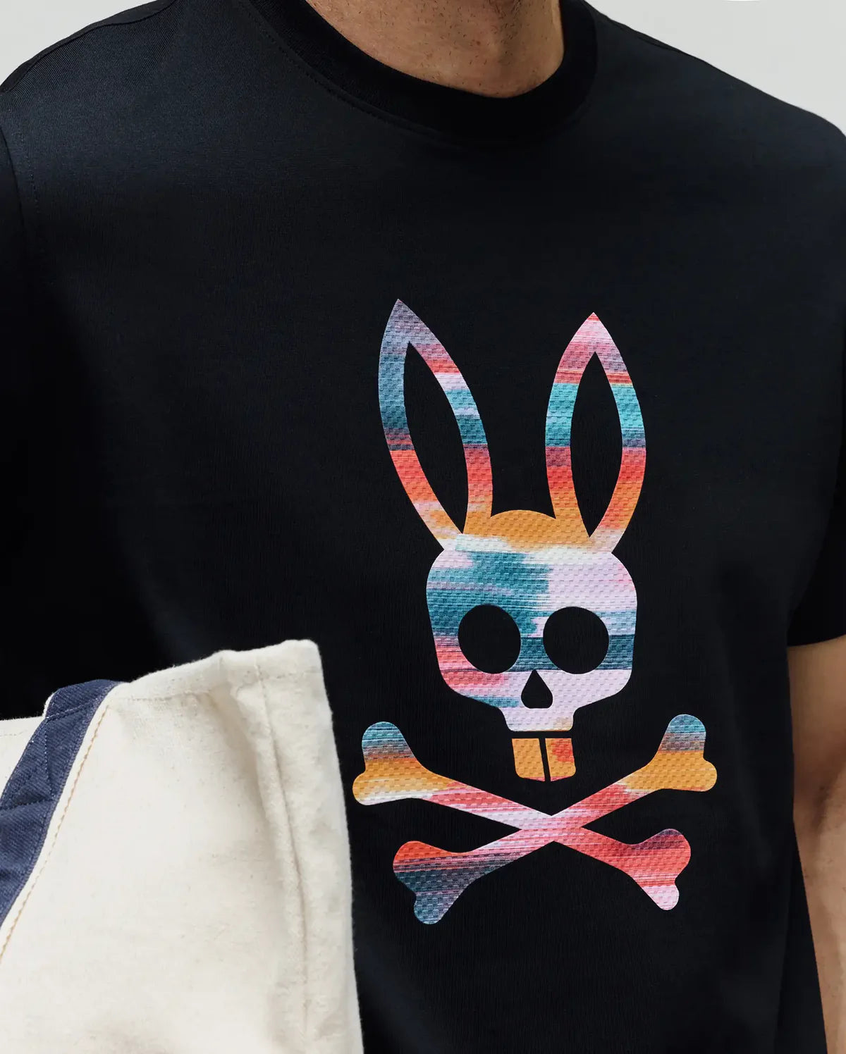 PSYCHO BUNNY CAMISETA ESTAMPADA RAPHAEL PARA CABALLERO HOMBRE NEGRO MT0200225001