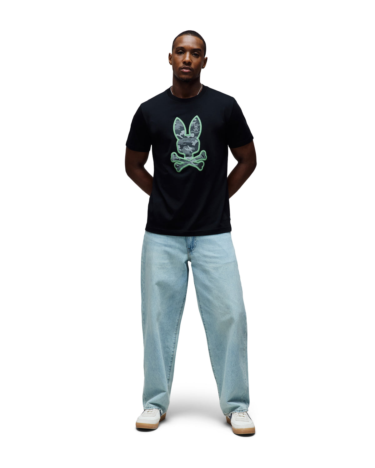 PSYCHO BUNNY CAMISETA ESTAMPADA PAUL PARA CABALLERO HOMBRE NEGRO MT0200239001
