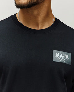 PSYCHO BUNNY CAMISETA ESTAMPADA LT JARVIS PARA CABALLERO HOMBRE NEGRO MT0200335001