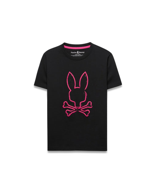 T-SHIRT PSYCHO BUNNY PARA NIÑO COLOR NEGRO KT0200197001