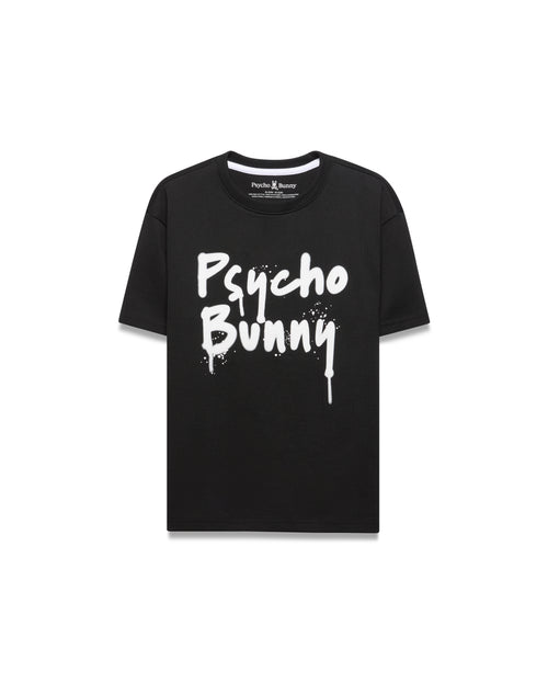 T-SHIRT PSYCHO BUNNY PARA NIÑO COLOR NEGRO KT0200199002