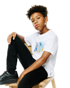 CAMISETA PSYCHO BUNNY PARA NIÑO COLOR BLANCO | El Duque Boutique