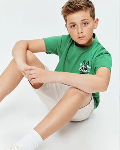 T-SHIRT PSYCHO BUNNY PARA NIÑO COLOR VERDE KT0200198321