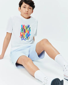 T-SHIRT PSYCHO BUNNY PARA NIÑO COLOR BLANCO KT0200186100