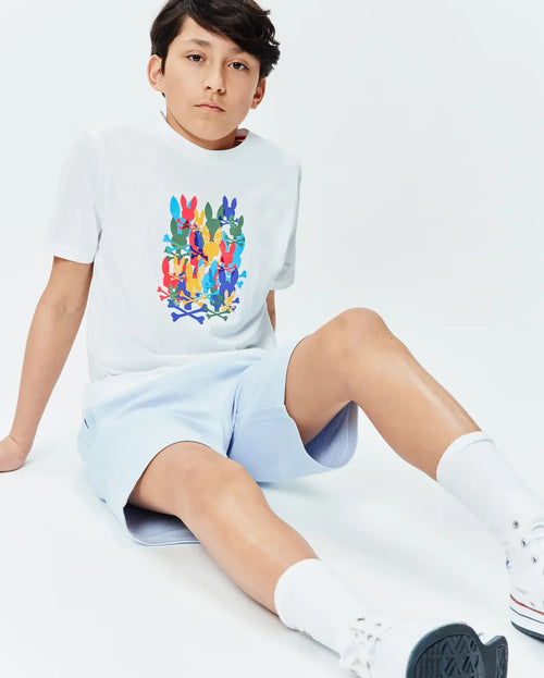 T-SHIRT PSYCHO BUNNY PARA NIÑO COLOR BLANCO KT0200186100