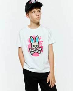 T-SHIRT PSYCHO BUNNY PARA NIÑO COLOR BLANCO KT0200193100