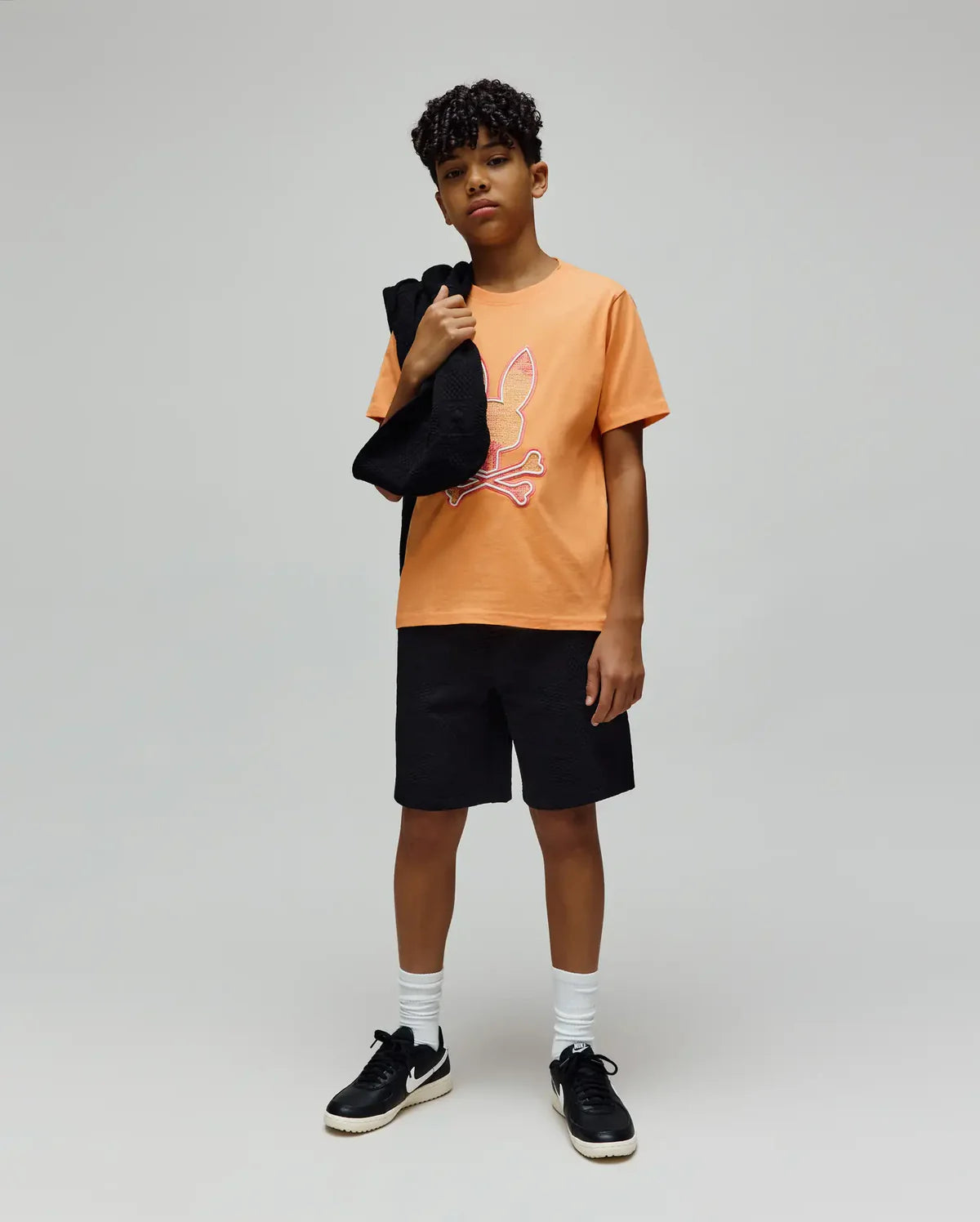 PSYCHO BUNNY CAMISETA ESTAMPADA BORDADA OLIVIER PARA NIÑO NIÑO NARANJA KT0200164805