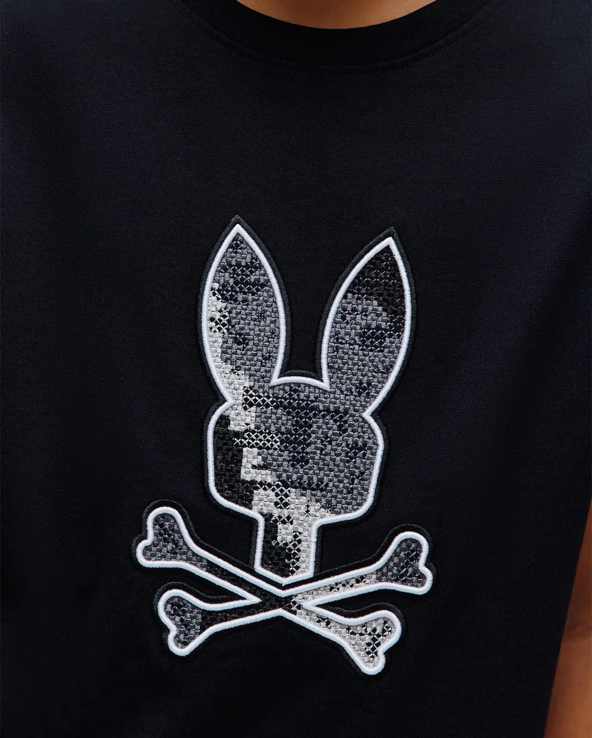 PSYCHO BUNNY CAMISETA ESTAMPADA BORDADA OLIVIER PARA NIÑO NIÑO NEGRO KT0200164001